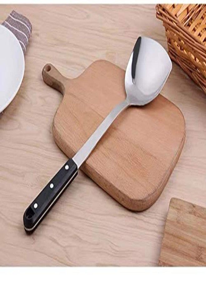 KPNG Store Stainless Steel Plastic Handle Kitchen Utensil Cooking Shovel Scoop Ladle Turner Wok Spatula - Image 1